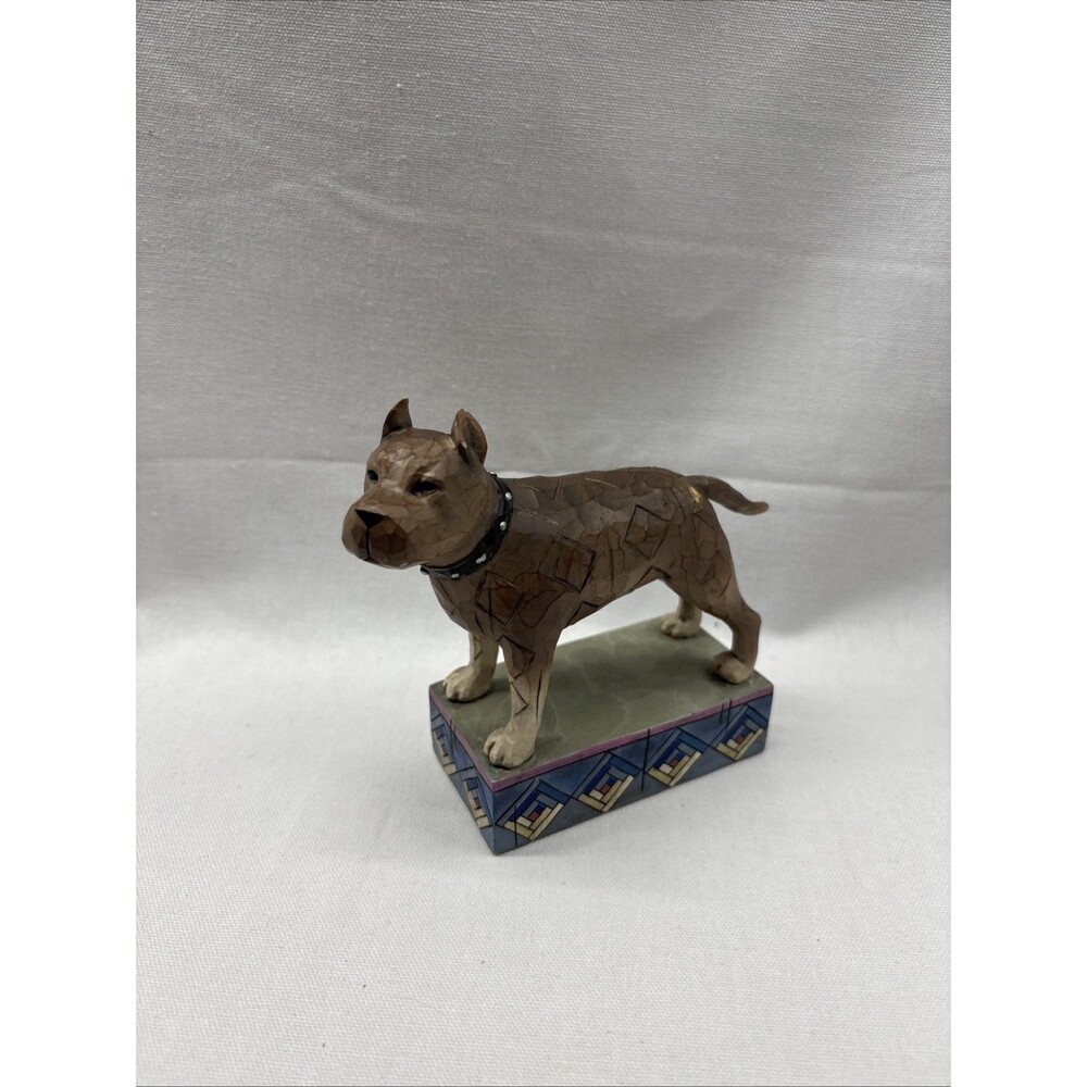 Jim Shore Heartwood Creek “Scrappy” Pit Bull Figurine